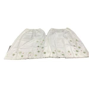 Set Of 2 Vintage Odette Barsa Hand Embroidered Slips - Medium